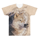 Alpha Wolf // Ultra Light All-Over Printed Men's T-Shirt // Is Life Apparel - Is Life Apparel