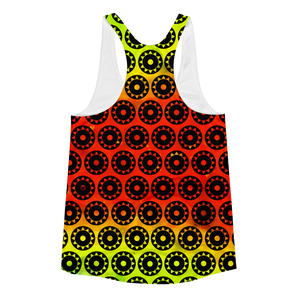 Sun Pattern // Ultra Light All-Over Printed Women's Racerback Tank // Is Life Apparel - Is Life Apparel
