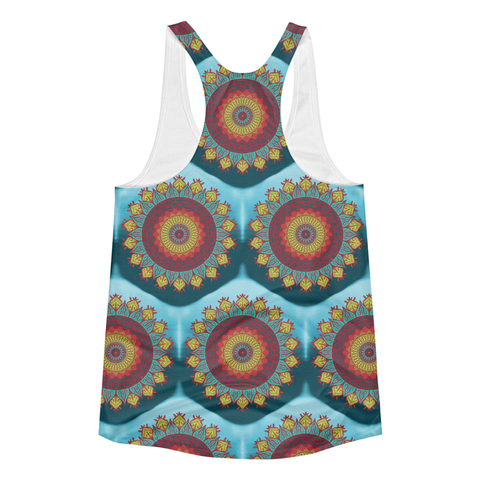 Tribal Pattern // Ultra Light All-Over Printed Women's Racerback Tank // Is Life Apparel - Is Life Apparel