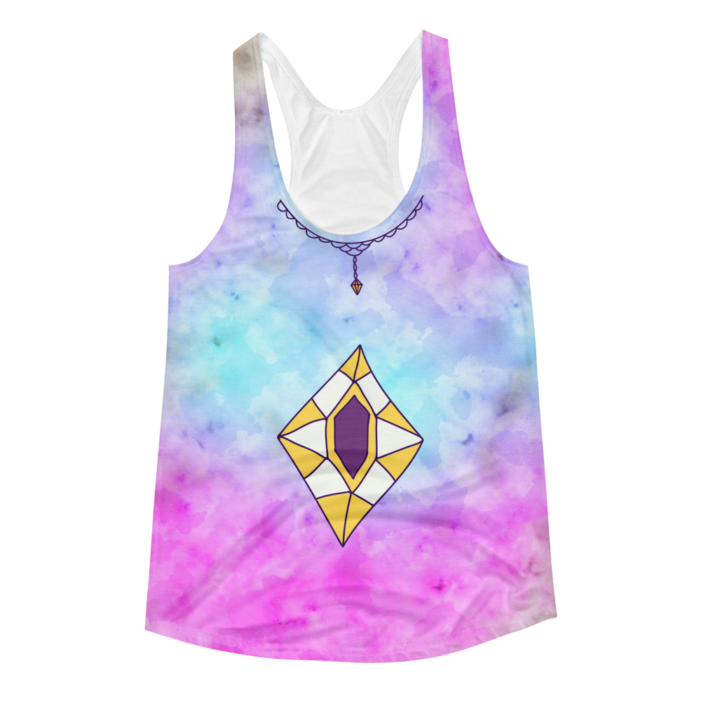 Boho Necklace // Ultra Light All-Over Printed Women's Racerback Tank // Is Life Apparel - Is Life Apparel