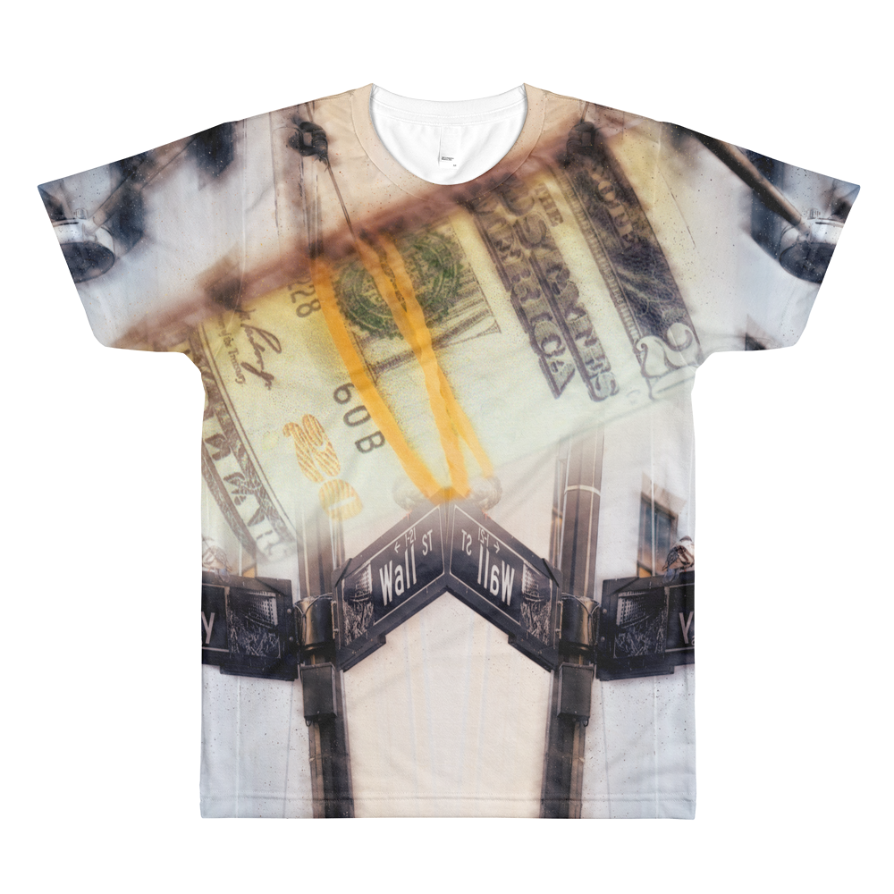 Wall Street Money // Ultra Light All-Over Printed Men's T-Shirt // Is Life Apparel - Is Life Apparel