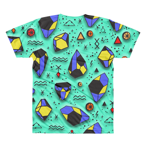 Multi Color Diamond Pattern // Ultra Light All-Over Printed Men's T-Shirt // Is Life Apparel - Is Life Apparel