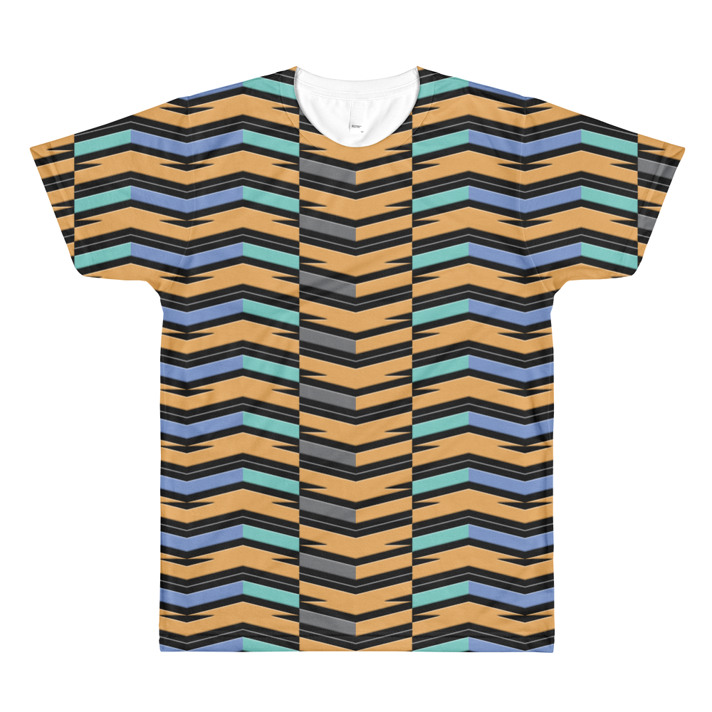 Striped Chevron Pattern // Ultra Light All-Over Printed Men's T-Shirt // Is Life Apparel - Is Life Apparel