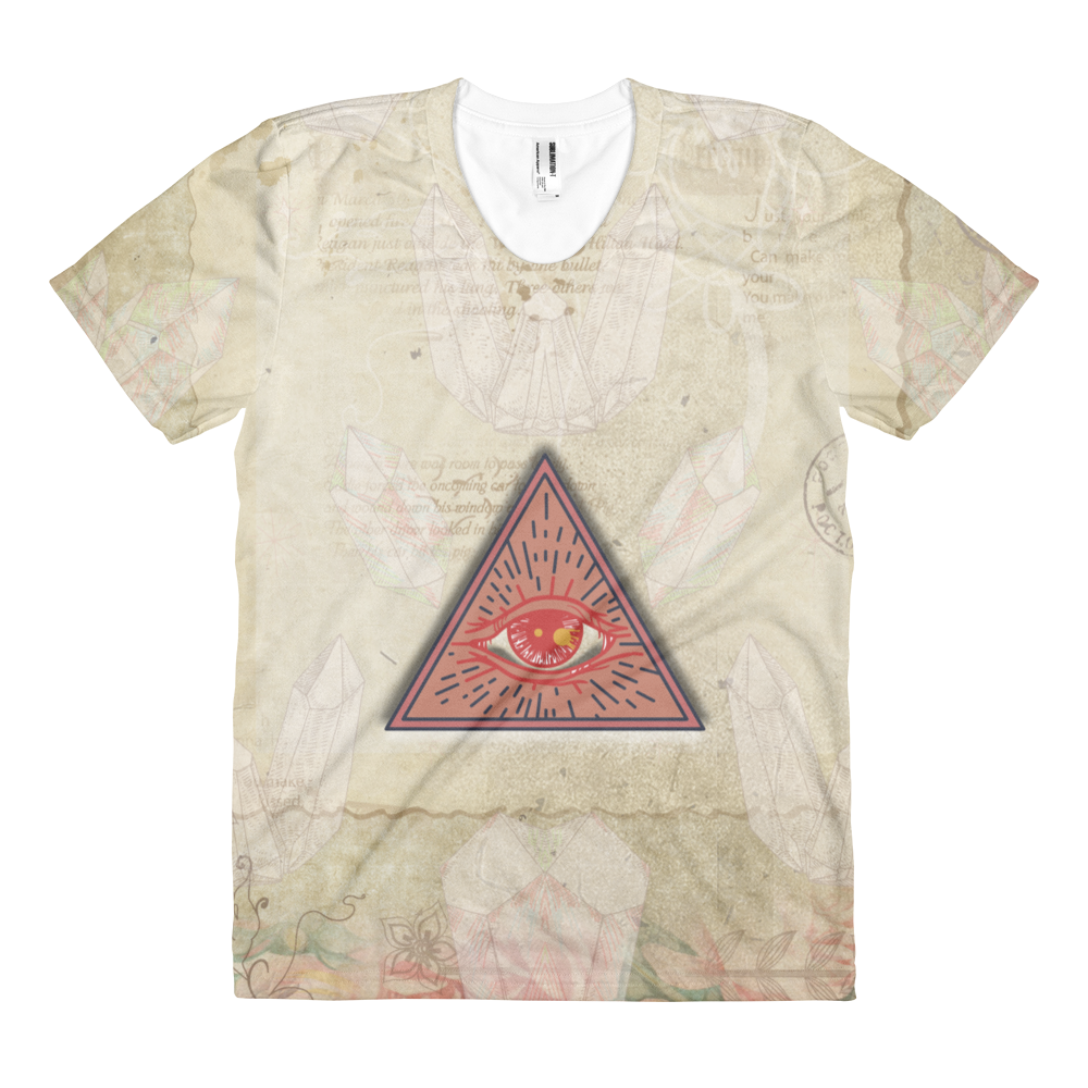 All Seeing Eye // Ultra Light All-Over Printed Women’s T-shirt // Is Life Apparel