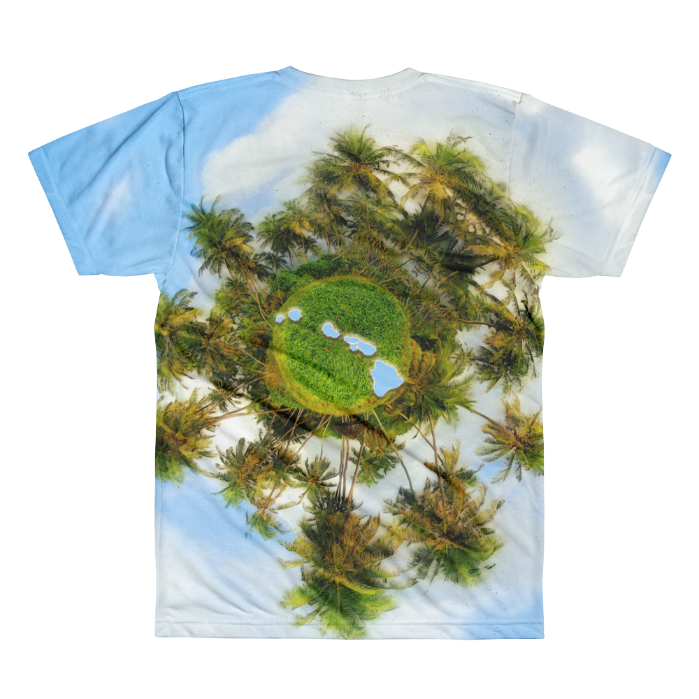 360 Palm Tree Hawaii // Ultra Light All-Over Men's T-Shirt // Is Life Apparel - Is Life Apparel