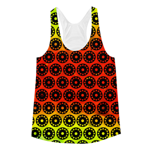 Sun Pattern // Ultra Light All-Over Printed Women's Racerback Tank // Is Life Apparel - Is Life Apparel