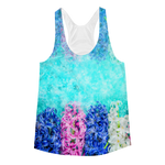 Hyacinth Flower // Ultra Light All-Over Printed Women's Racerback Tank // Is Life Apparel - Is Life Apparel