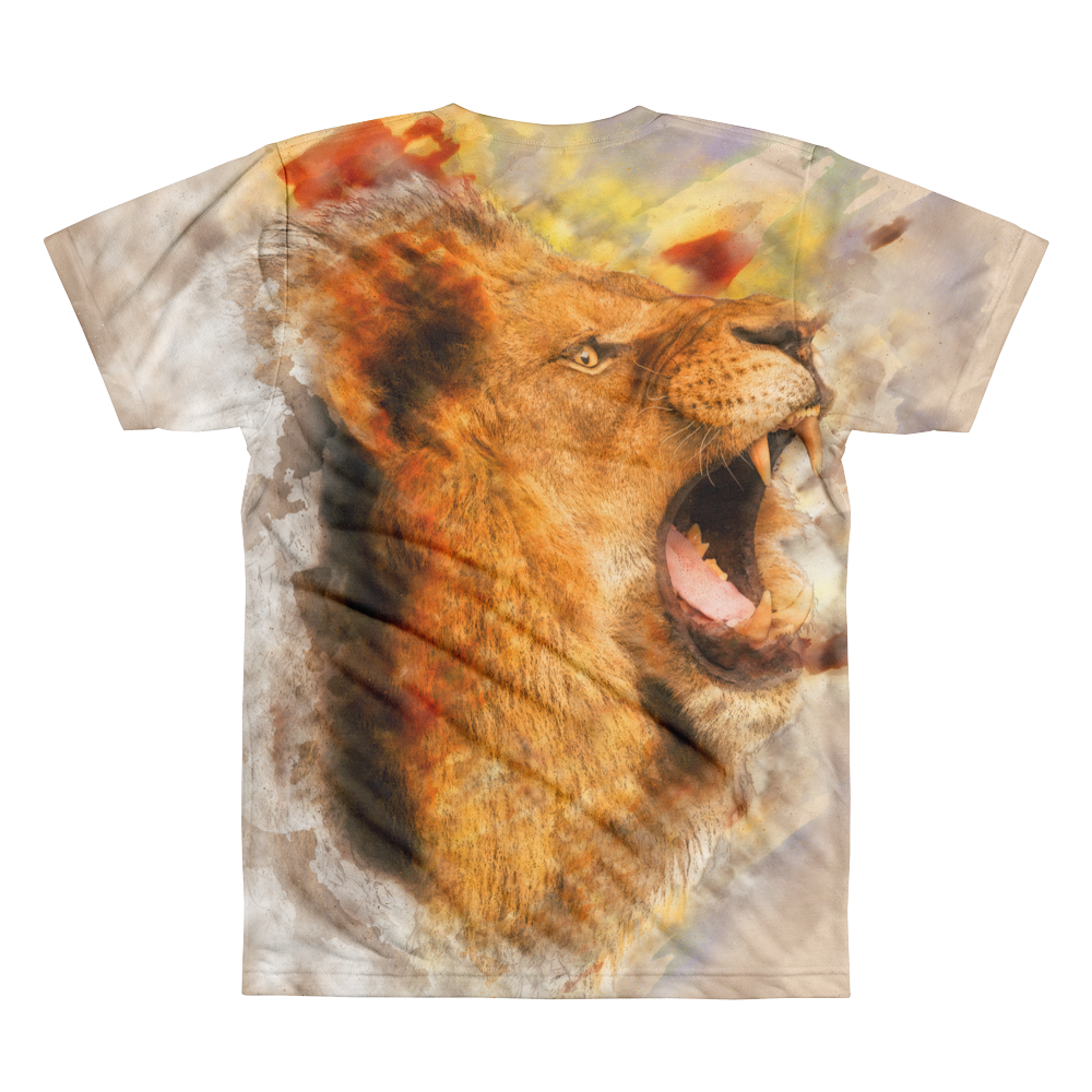 Lion Roar // Ultra Light All-Over Printed Men's T-Shirt // Is Life Apparel - Is Life Apparel