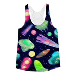 UFO's // Ultra Light All-Over Printed Women's Racerback Tank // Is Life Apparel - Is Life Apparel
