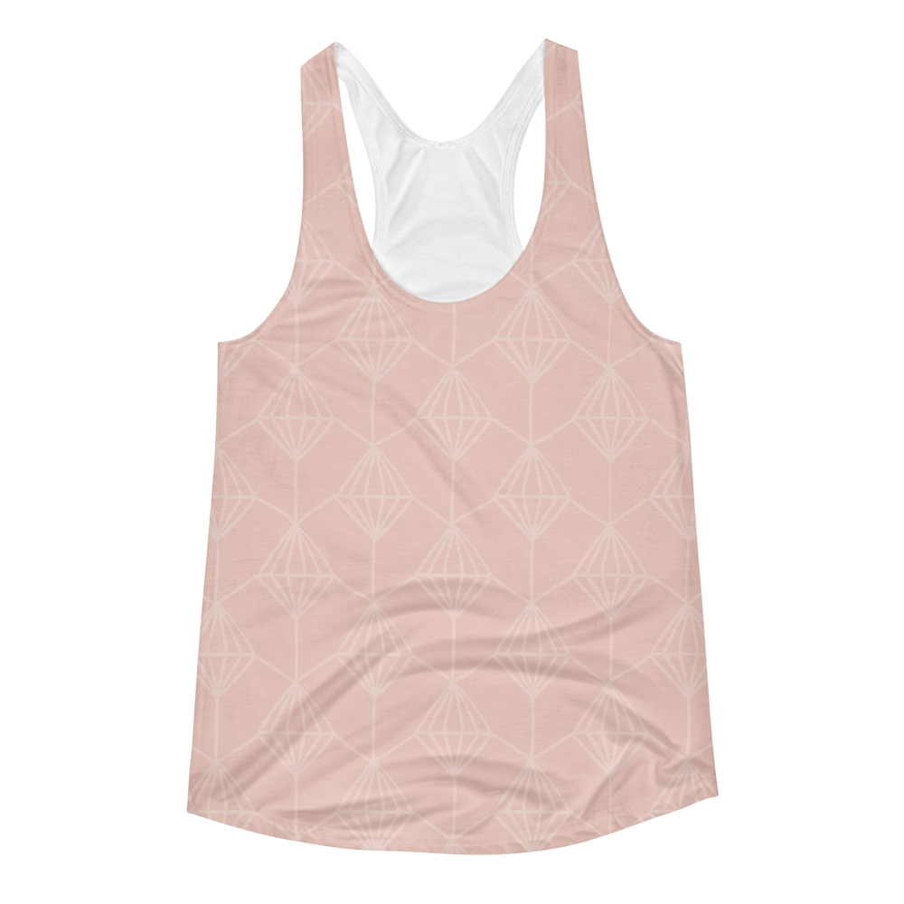 Diamond Rope Pattern // Ultra Light All-Over Printed Women's Racerback Tank // Is Life Apparel - Is Life Apparel