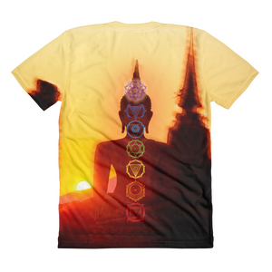 Buddha With Chakras // Ultra Light All-Over Printed Women’s T-shirt // Is Life Apparel - Is Life Apparel