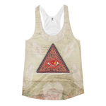 All Seeing Eye // Ultra Light All-Over Printed Women's Racerback Tank // Is Life Apparel