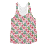 Aloha Flowers // Ultra Light All-Over Printed Women's Racerback Tank // Is Life Apparel - Is Life Apparel