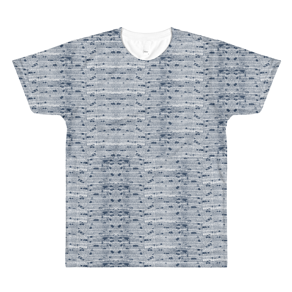 Horizontal Blue Pattern // Ultra Light All-Over Printed Men's T-Shirt // Is Life Apparel - Is Life Apparel