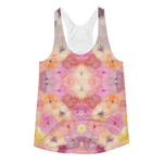 Seamless Flowers // Ultra Light All-Over Printed Women's Racerback Tank // Is Life Apparel - Is Life Apparel