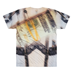 Wall Street Money // Ultra Light All-Over Printed Men's T-Shirt // Is Life Apparel - Is Life Apparel