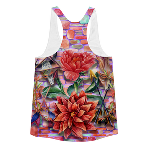Enchanted // Ultra Light All-Over Printed Women's Racerback Tank // Is Life Apparel - Is Life Apparel