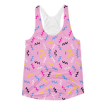 Zig Zag Pattern // Ultra Light All-Over Printed Women's Racerback Tank // Is Life Apparel - Is Life Apparel