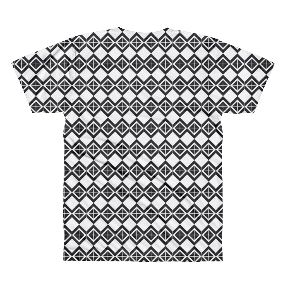 Black Diamond Pattern // Ultra Light All-Over Printed Men's T-Shirt // Is Life Apparel - Is Life Apparel